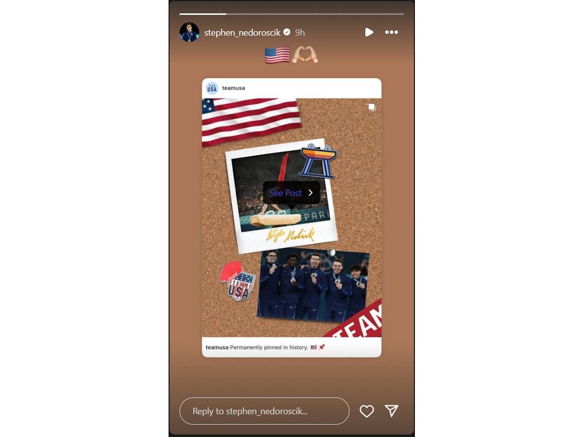 Nedoroscik&#039;s Instagram story