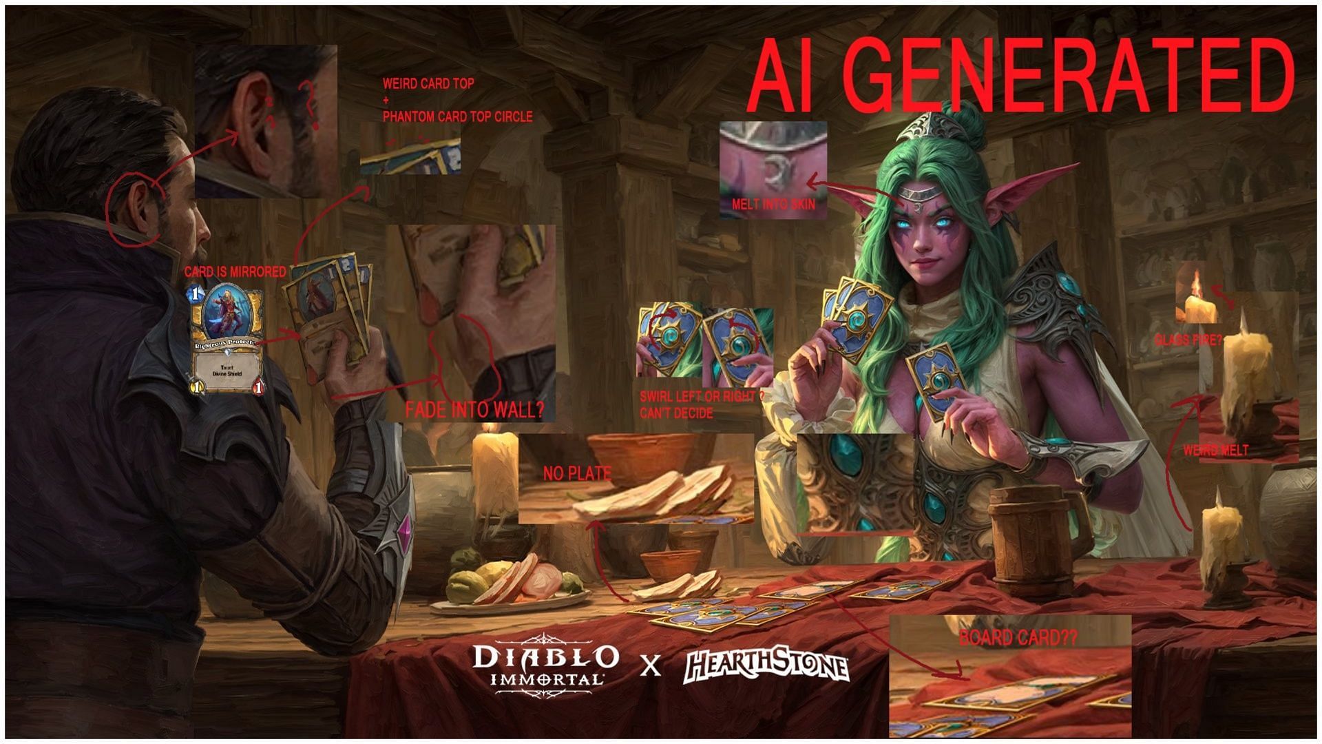Unfortunately, the case is pretty strong for this being AI art (Image via Blizzard Entertainment)