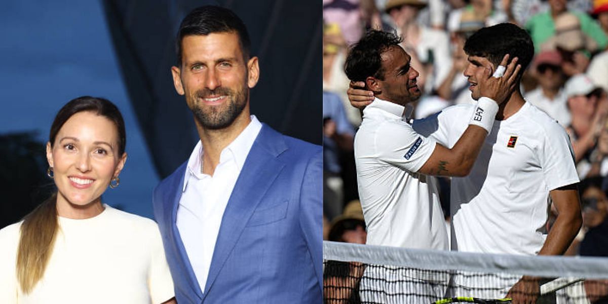 Novak Djokovic's wife Jelena sends rare message to Fabio Fognini after Carlos Alcaraz cuts Italian's final Wimbledon journey short