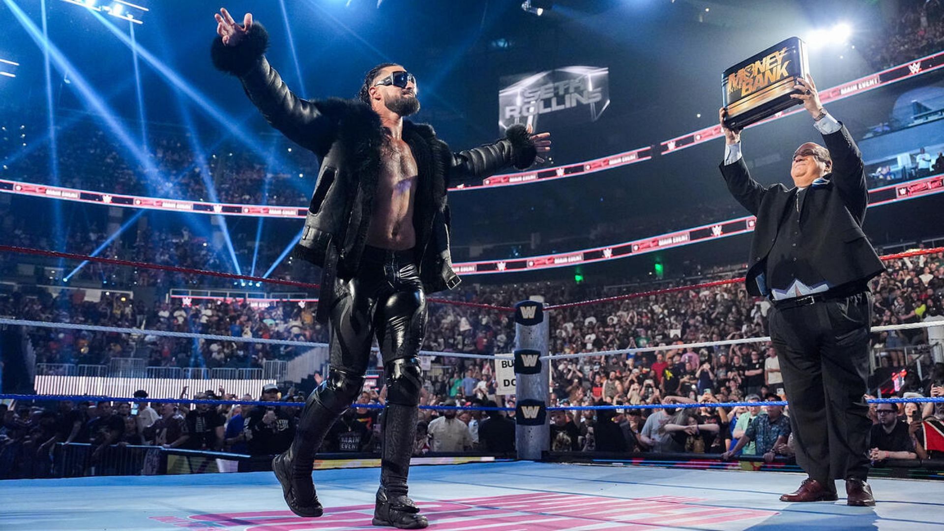 Seth Rollins and Paul Heyman at SNME! [Image credit: WWE.com]