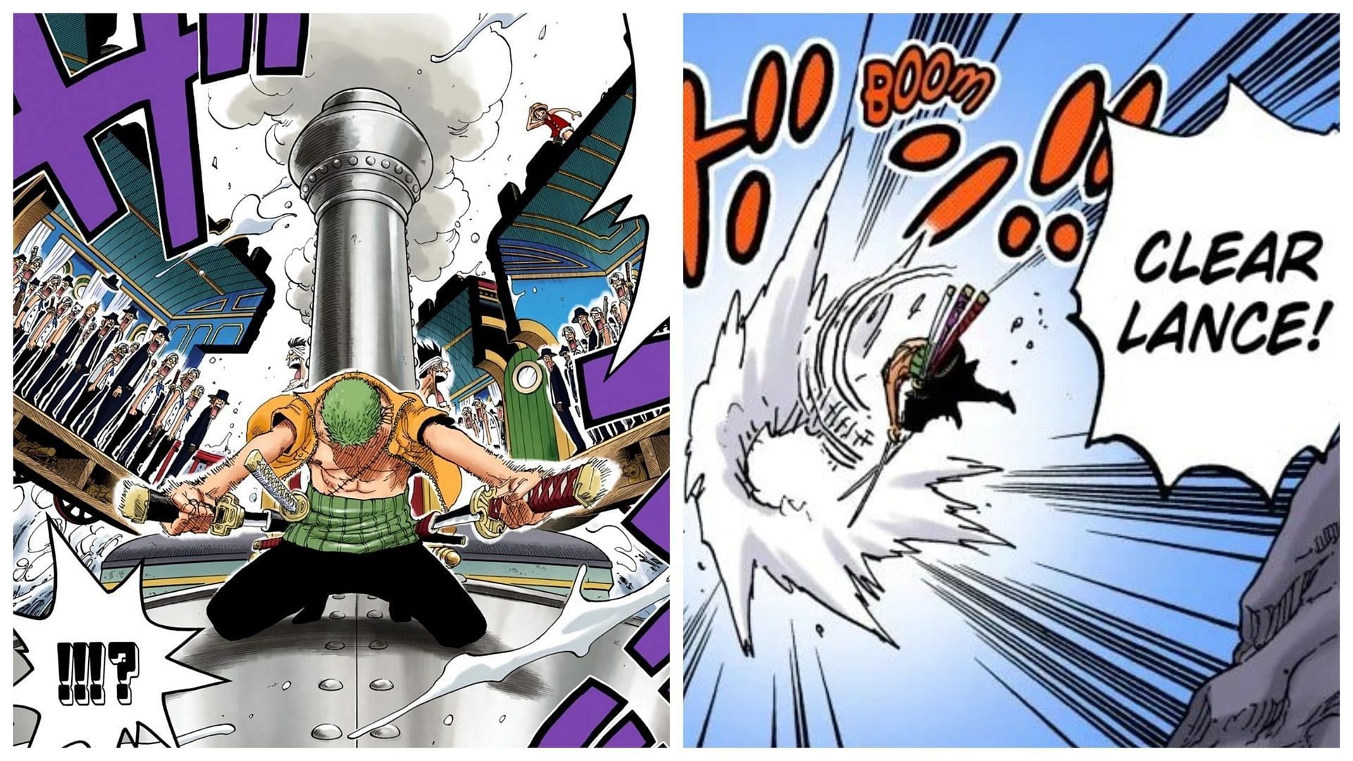 Zoro&#039;s Two Sword Style as seen in One Piece (Image via Shueisha)