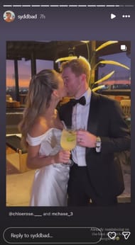 JT Comper's wife Sydney's Instagram story Credit: @ syddbad