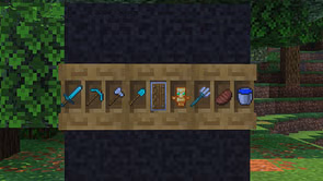 Minecraft shelves will help players re-equip useful items much quicker