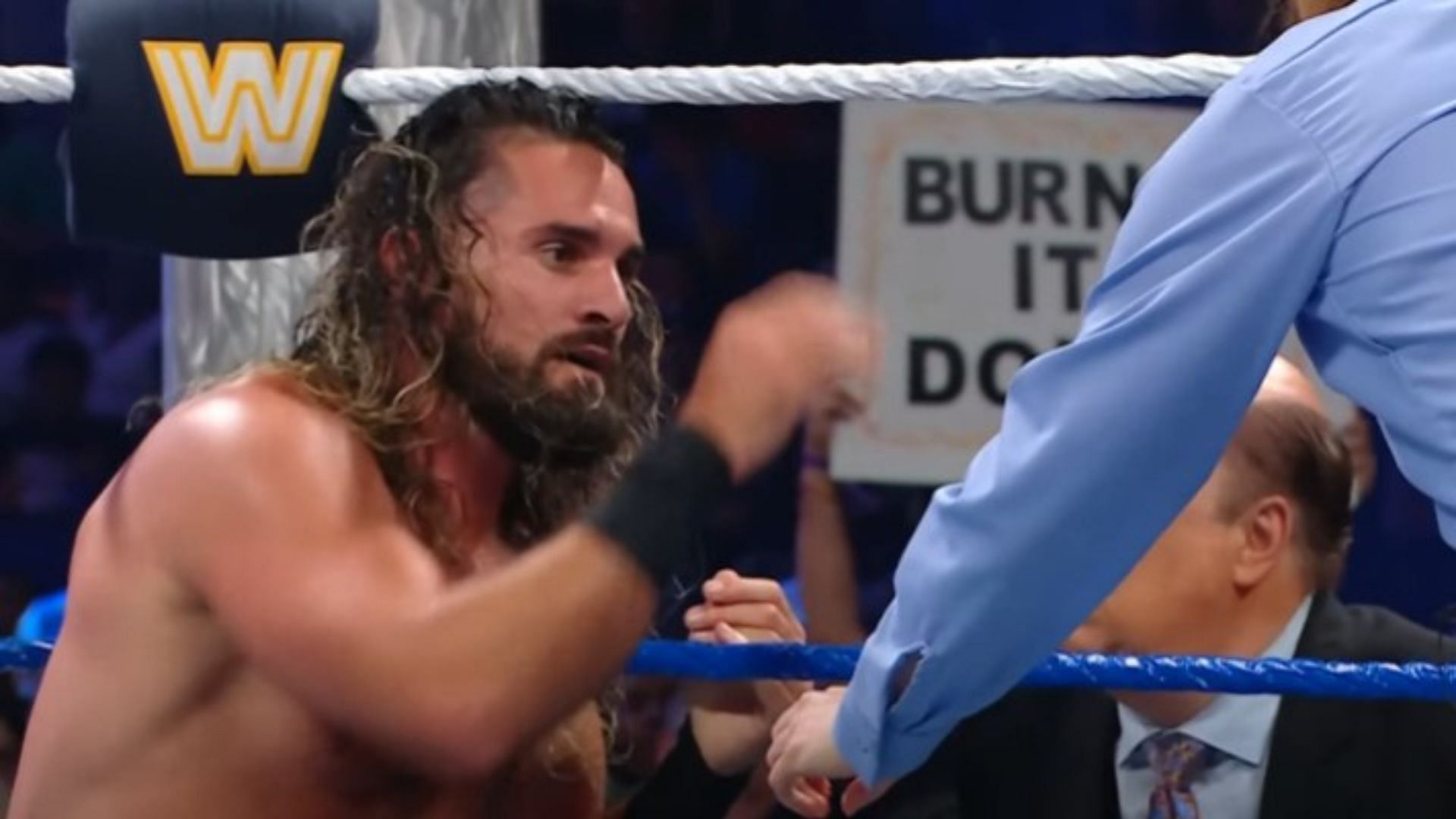 The star was left hurt (Credit: WWE Saturday Night