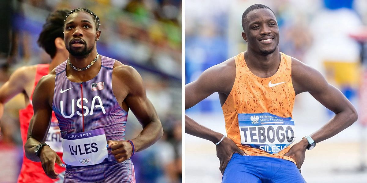 Noah Lyles and Letsile Tebogo will compete in 100m at London Diamond League.(Images by Getty)