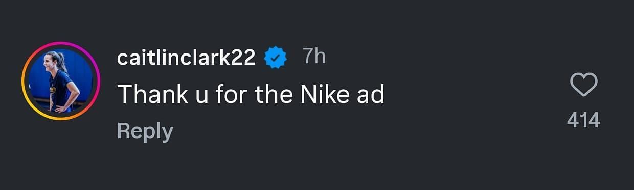 Caitlin Clark&rsquo;s comment on Kelsey Plum&rsquo;s Instagram post