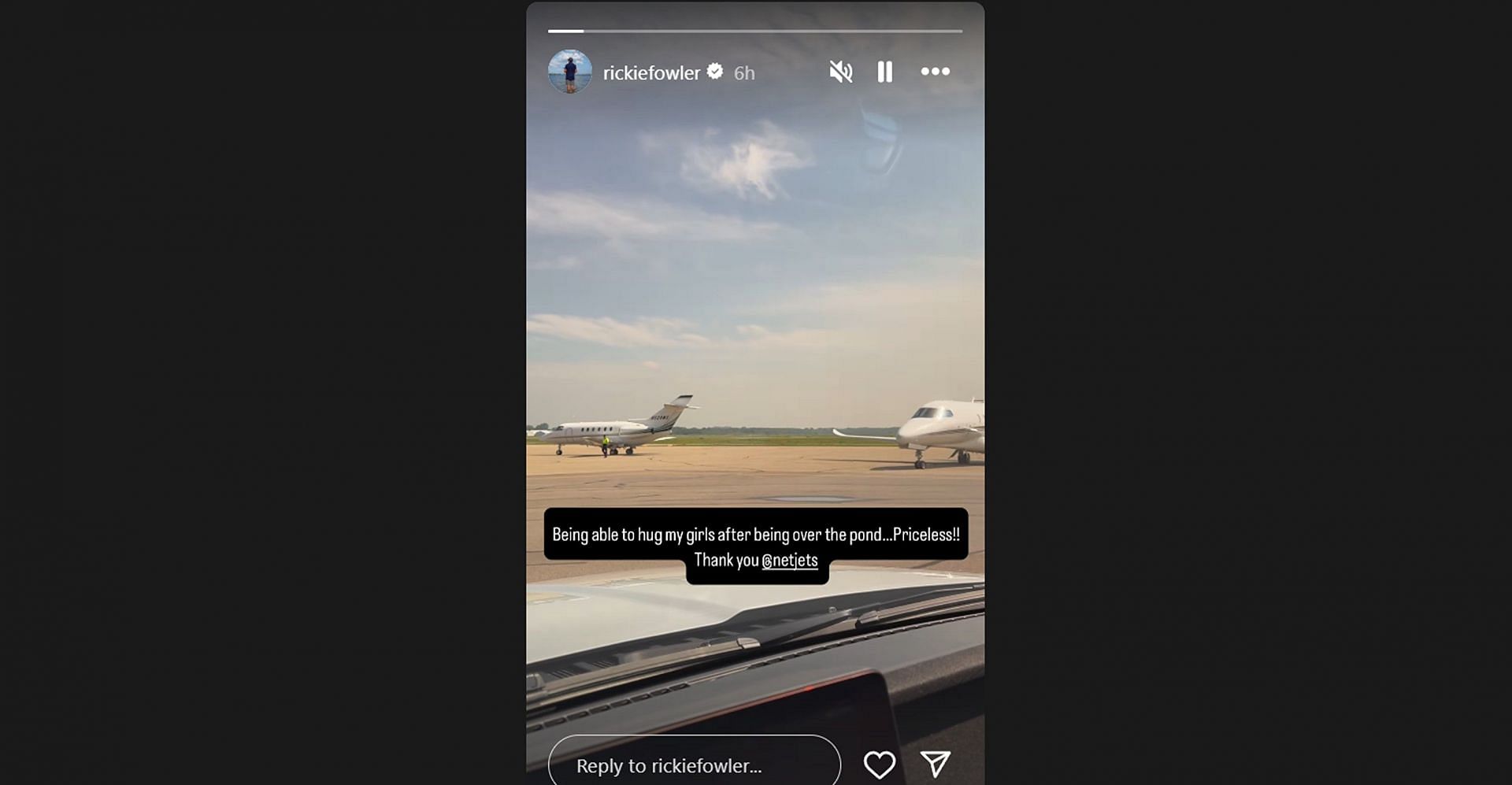 Rickie Fowler thanks private aviation firm for heartfelt moment after &lsquo;being over the pond&rsquo; for The Open/@rickiefowler.