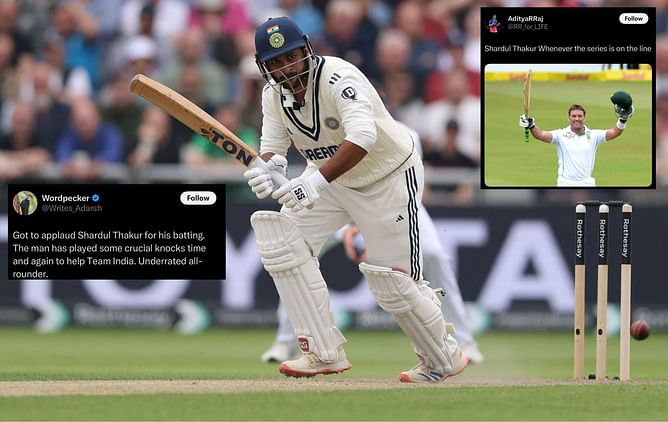 "The man always finds a way to contribute" - Fans laud Shardul Thakur's pivotal knock in ENG vs IND 2025 4th Test