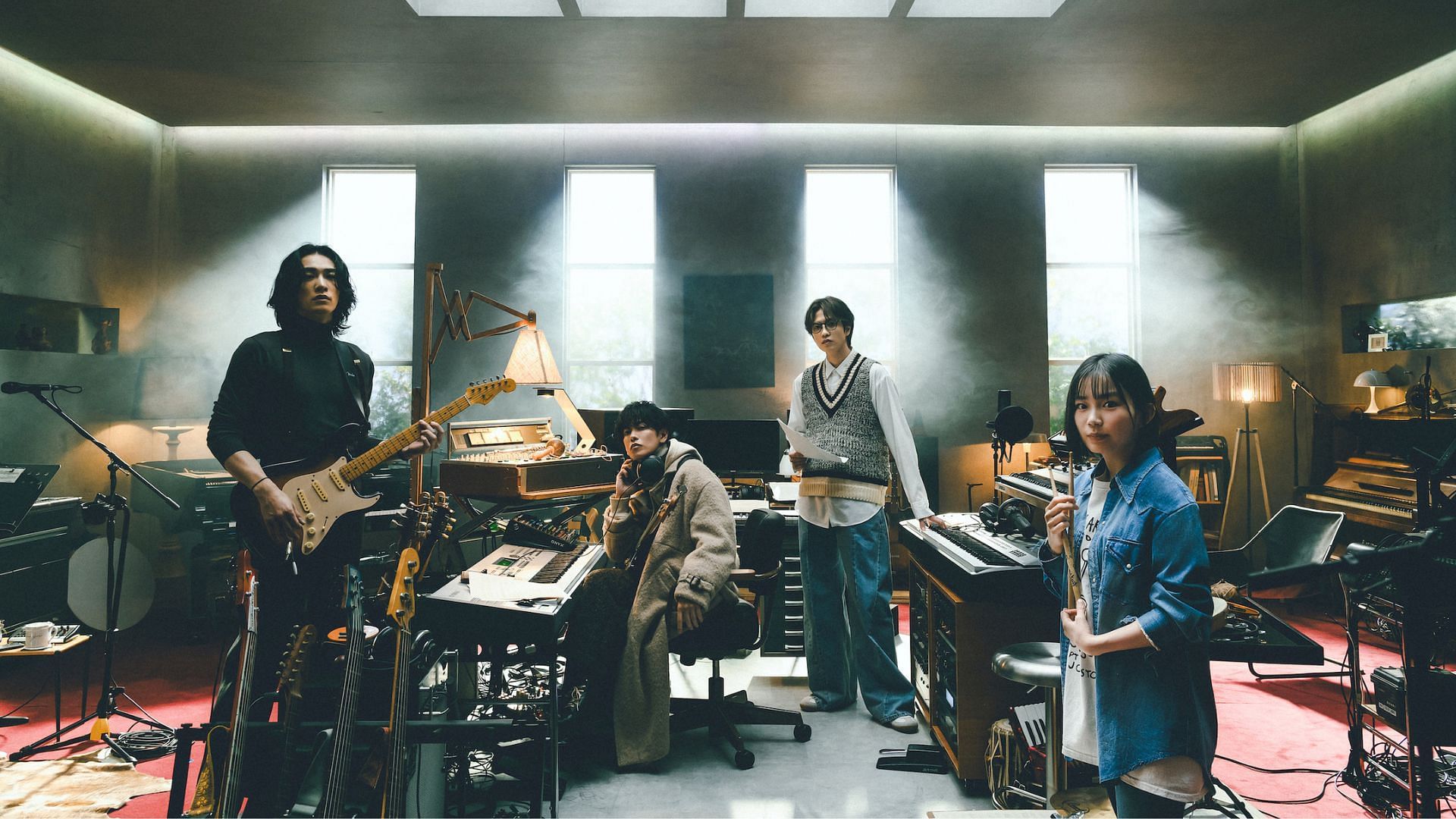All the members of the band TENBLANK from the series (Image via X/@NetflixJP)