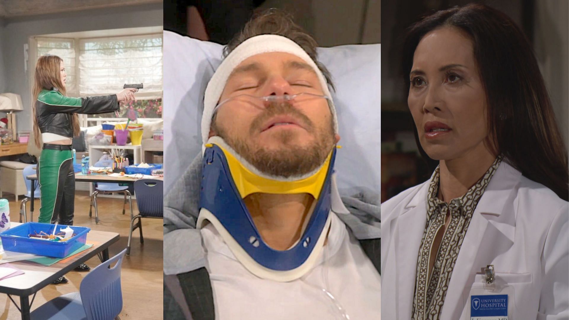 Luna, Liam. &amp; Li from The Bold and the Beautiful (Image via CBS Network)