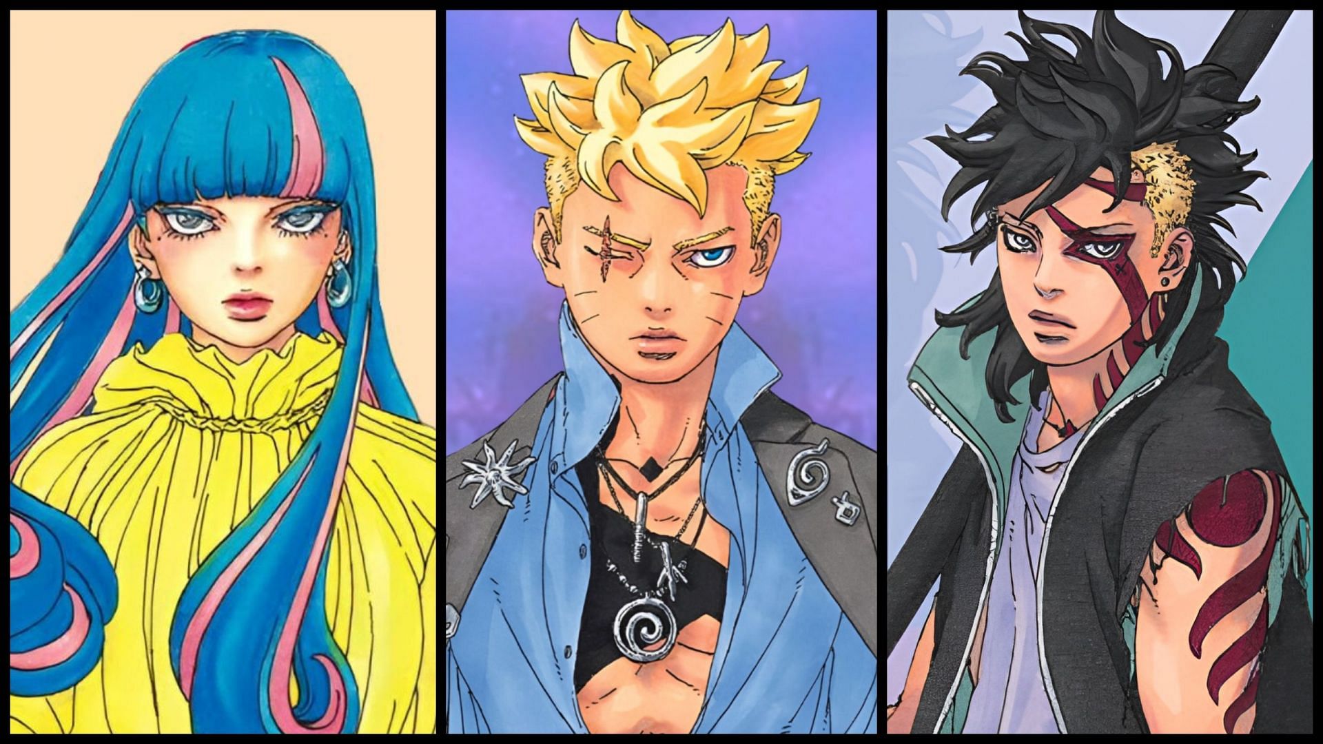 Boruto: Two Blue Vortex chapter 24 - Kawaki and Boruto team up to rescue everyone as Koji warns Eida about Mamushi