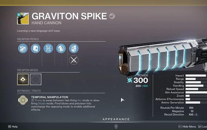 Destiny 2 Graviton Spike Exotic weapon guide: How to get, perks, and more