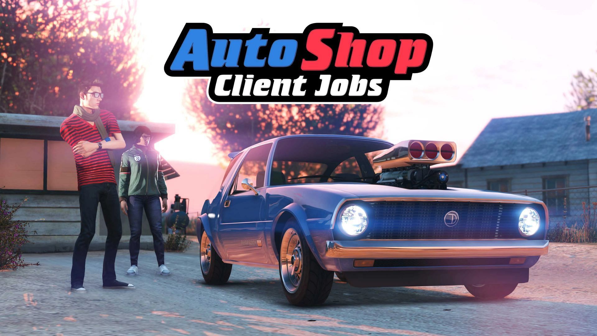 A promotional picture of the Auto Shop Service (Image via Rockstar Games)