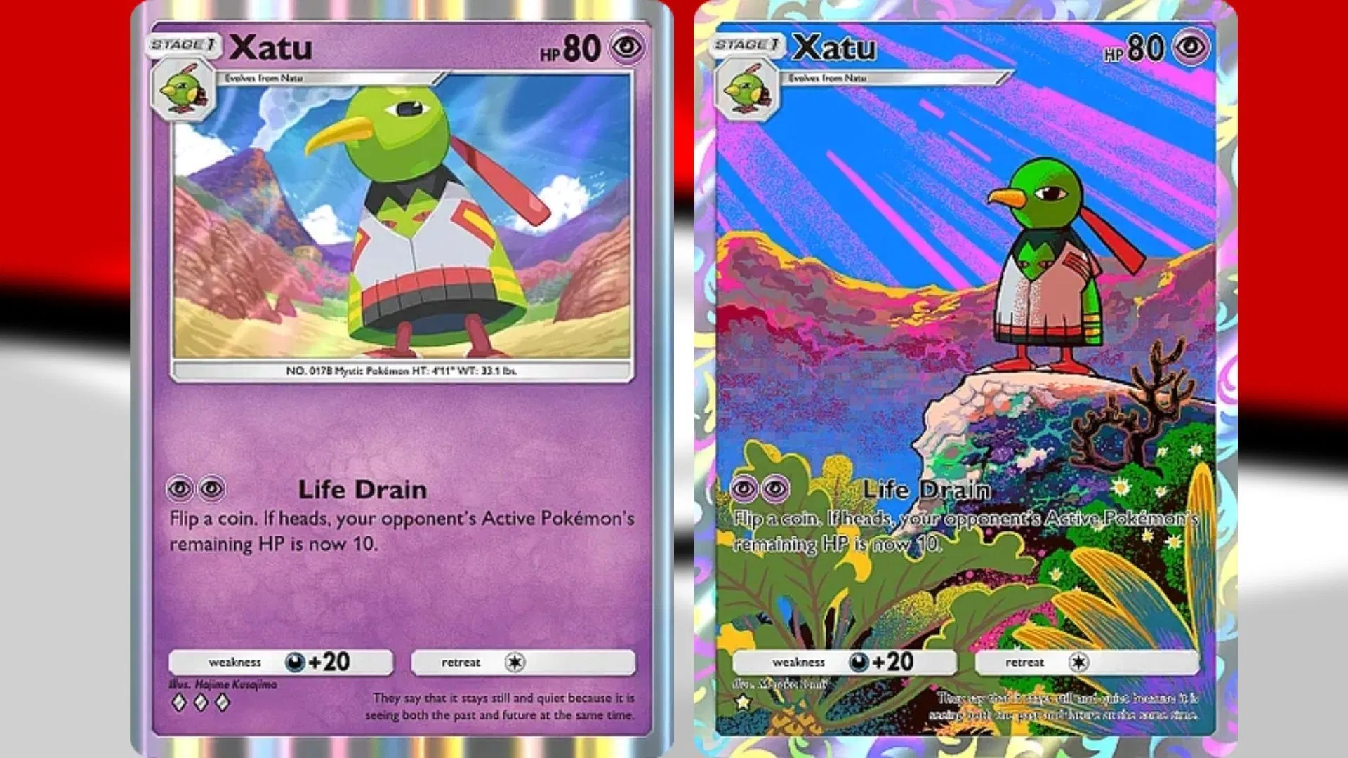 All Xatu variants from Wisdom of Sea and Sky (Image via TPC)
