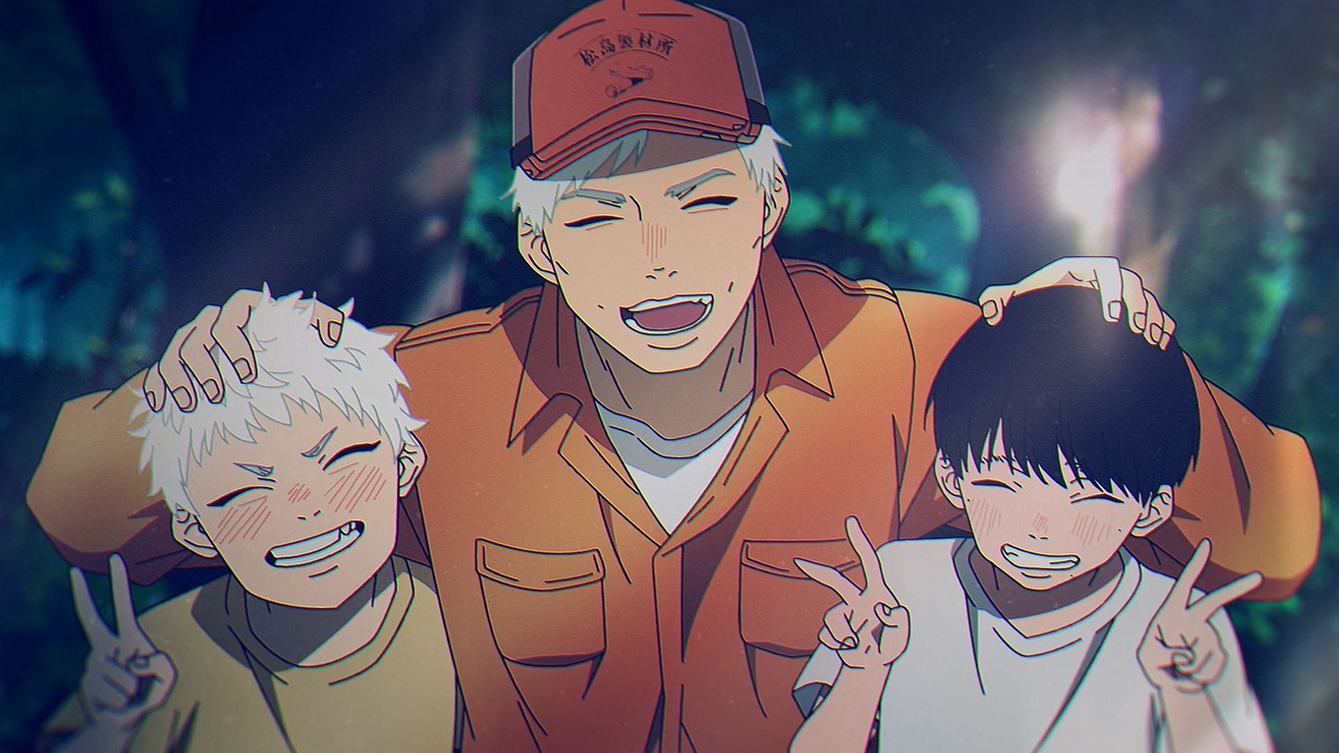 Yoshiki and Hikaru as kids with Hikaru&#039;s father (Image via CygamesPictures)