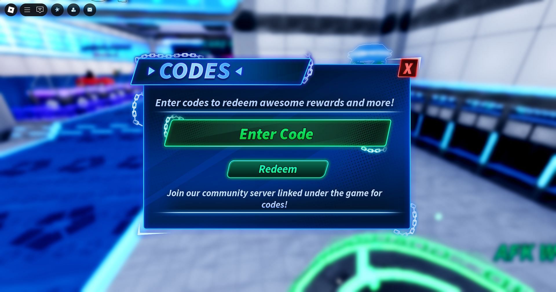 Redeem the code here (Image via Roblox)