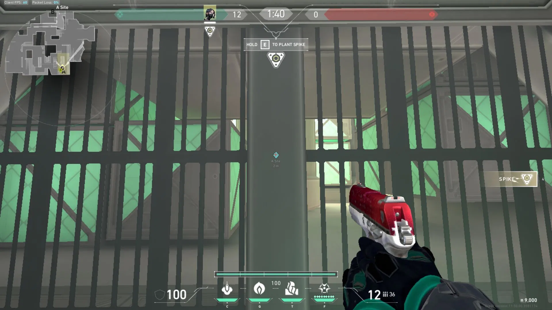 Stand close to the zip so that your crosshair can be aimed like this (Image via Riot Games)