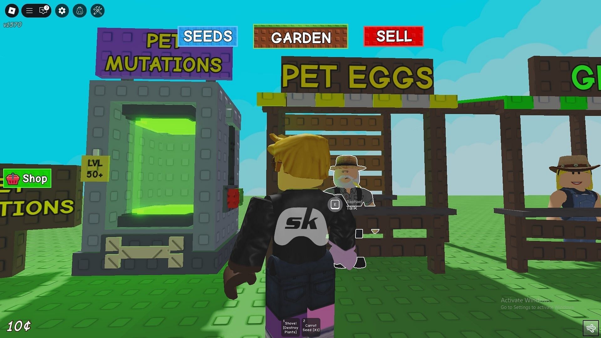 The Pet Eggs shop (Image via Sportskeeda Gaming || Roblox)