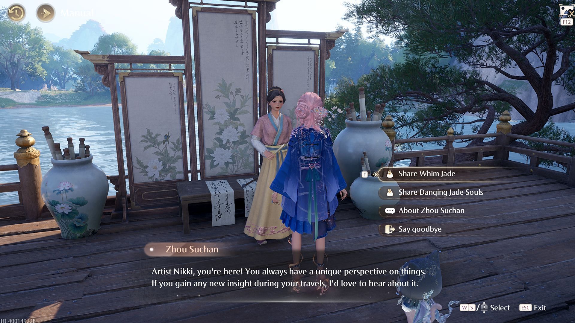 Talk to Zhou Suchan to start the exchange (Image via Sportskeeda Gaming/Infold Games)