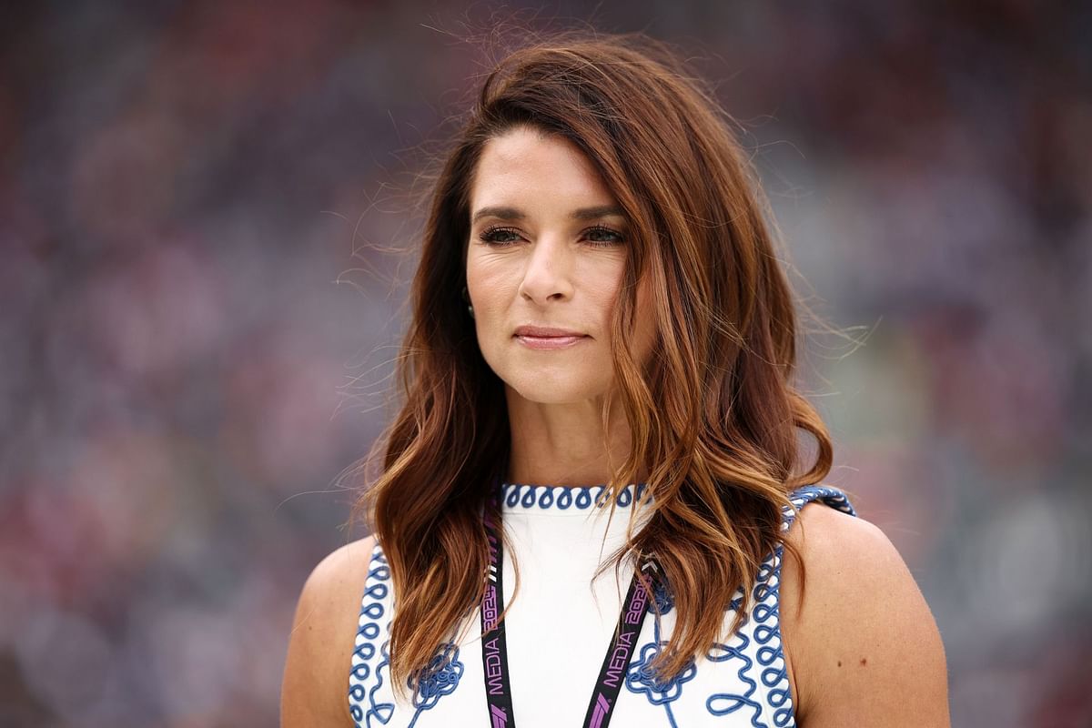 Danica Patrick flaunts American pride with a USA-checkered flag tattoo on her lower back