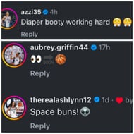 Morgan Cheli's UConn teammates hype her on IG. Image via @morgancheli