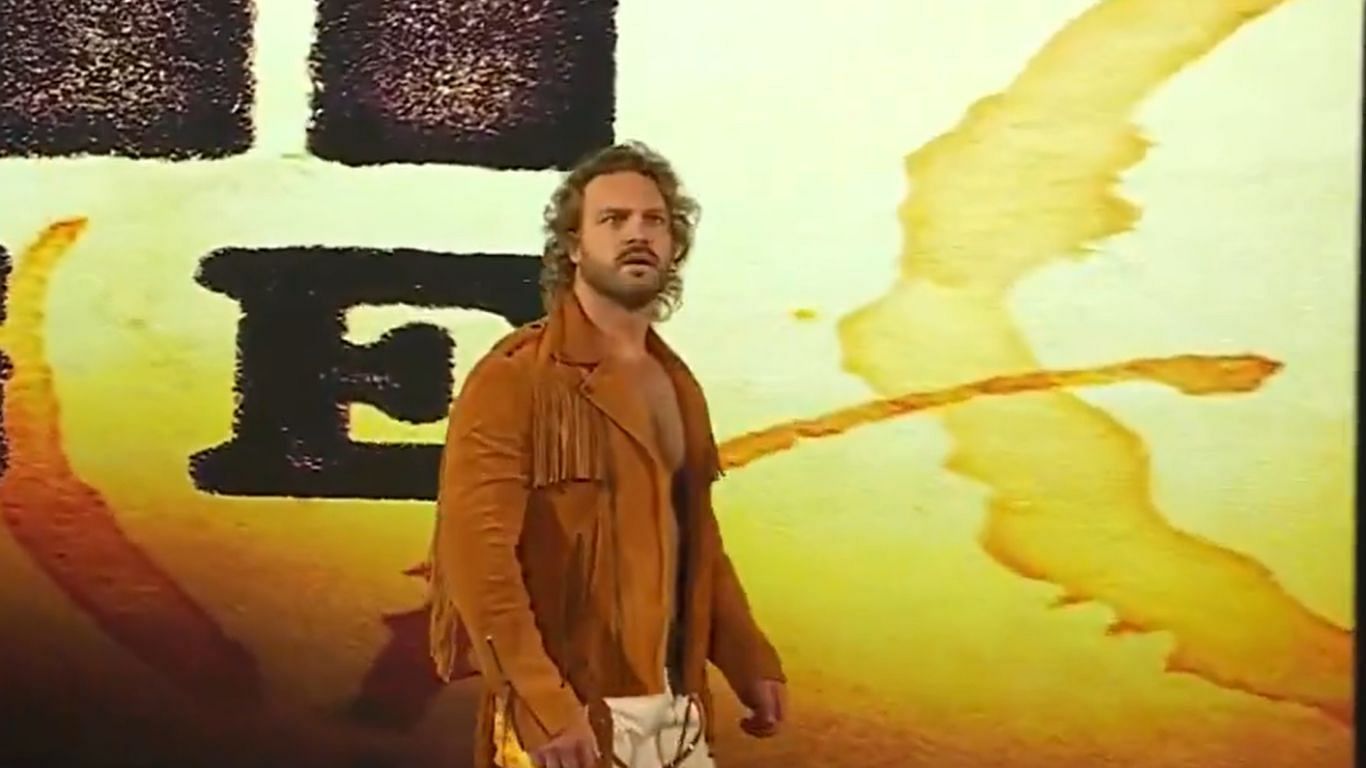 Hangman Adam Page came out to his old theme song at All In [ Image from AEW