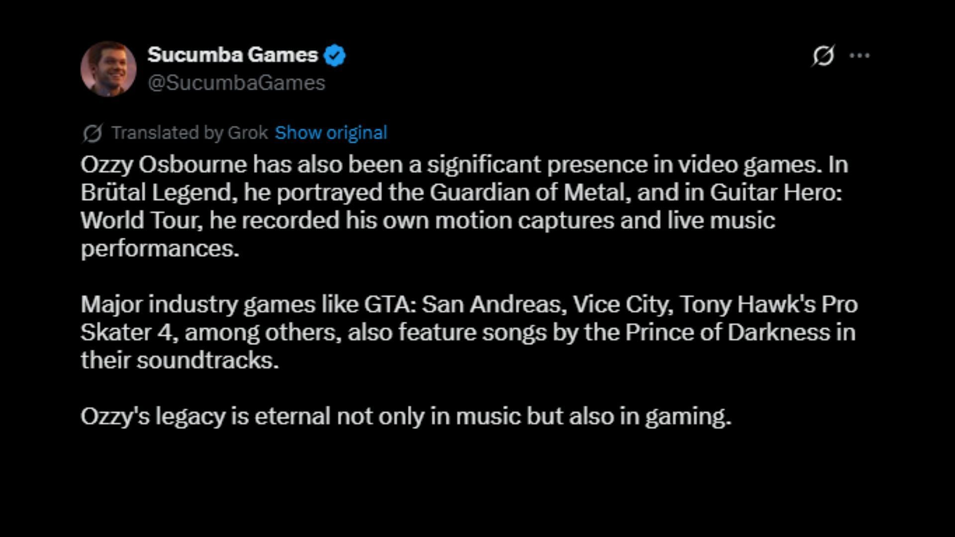 Grand Theft Auto fans look back at Ozzy Osbourne&#039;s legacy in the franchise 2/2 (Images via Reddit)