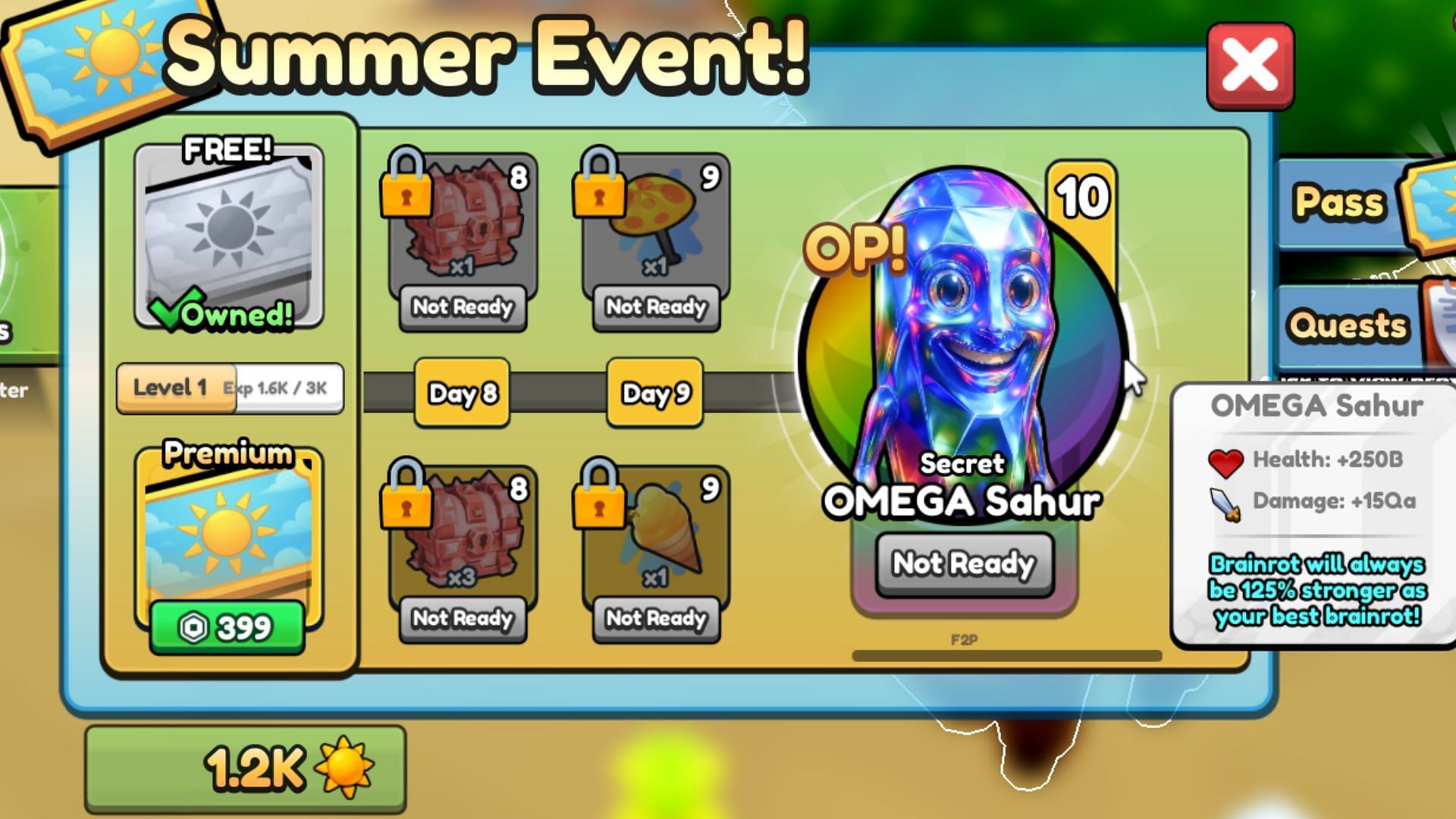 Get Summer Points to unlock reward tiers (Image via Roblox)