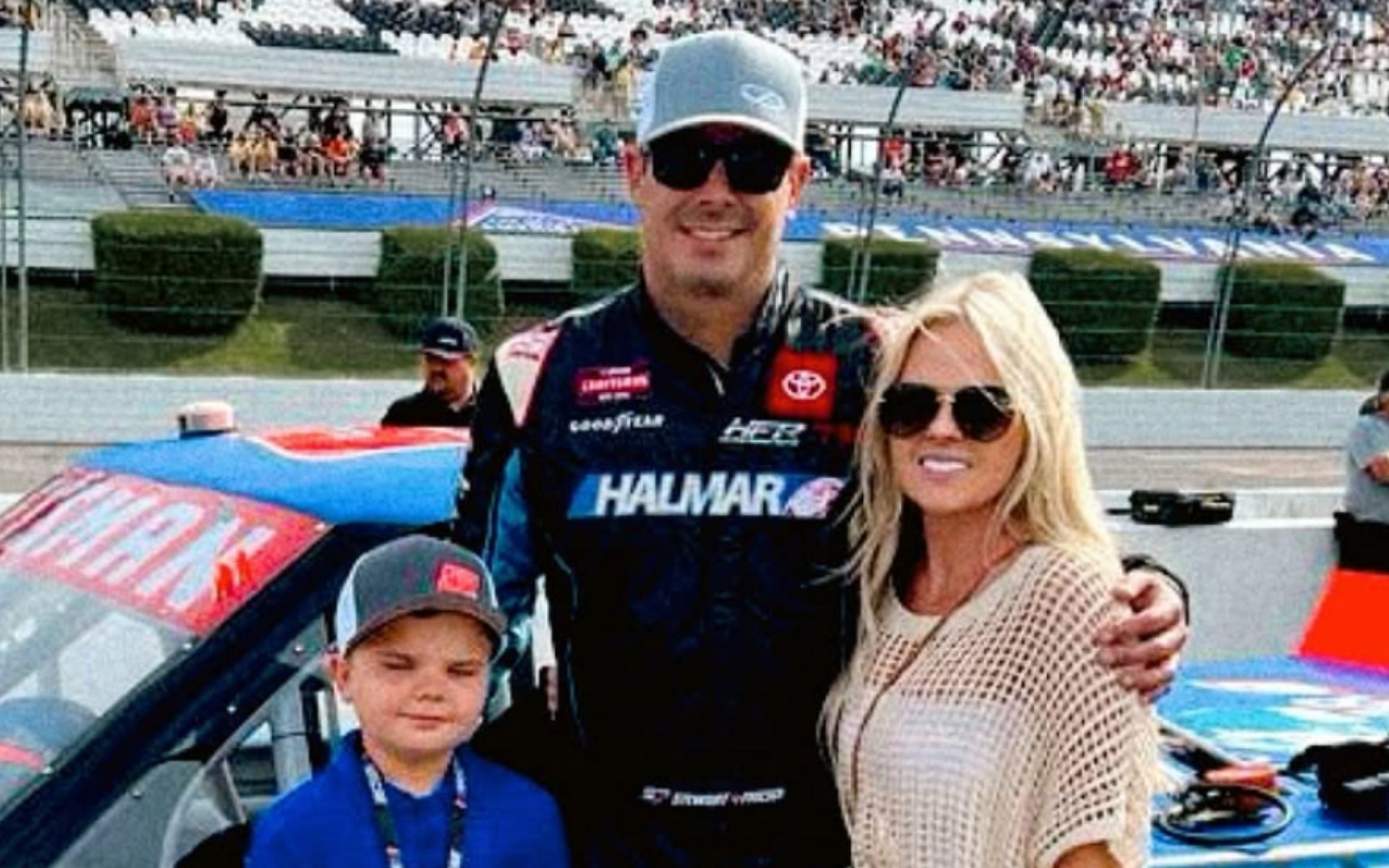 Stewart Friesen and Jessica Friesen with their son Parker