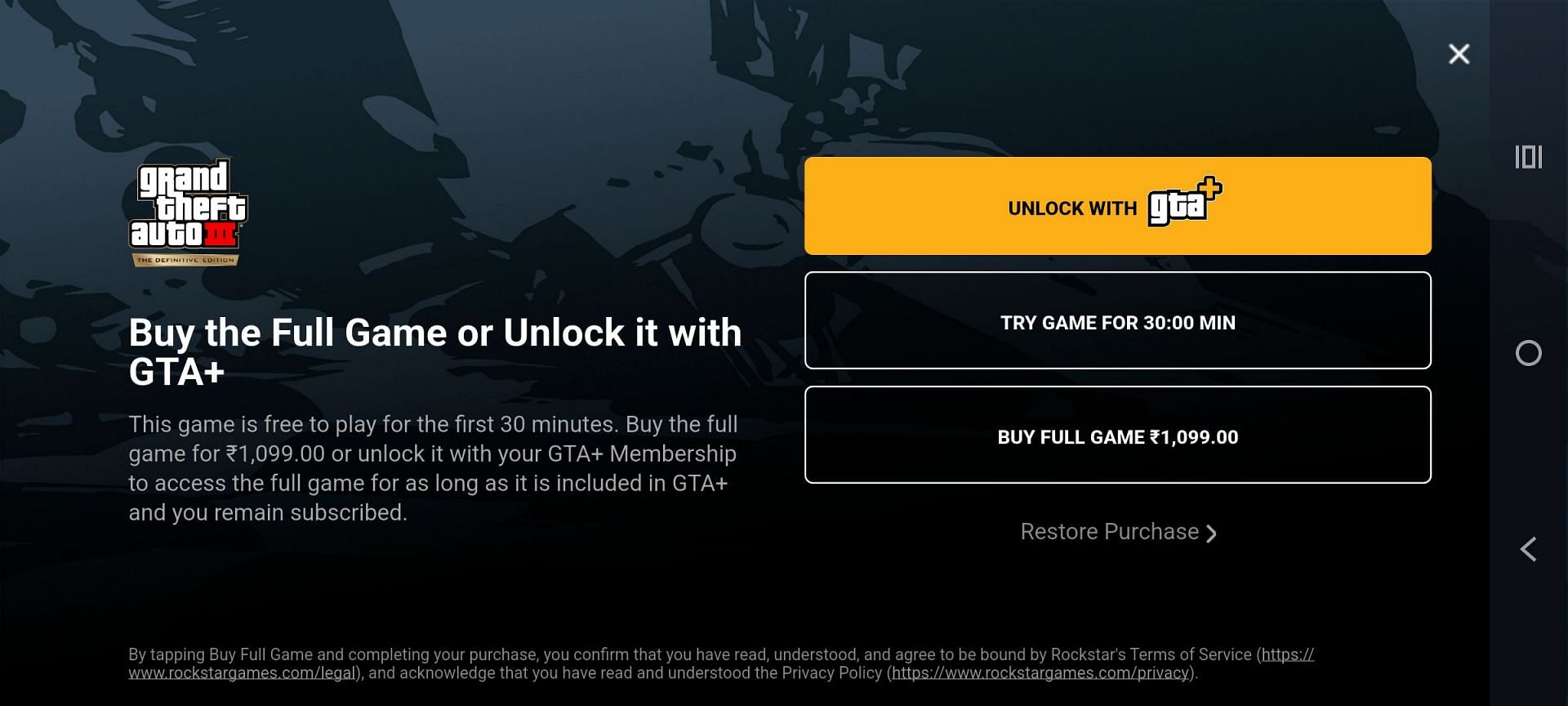 GTA 3 Definitive Edition is now free for GTA+ members (Image via Rockstar Games)
