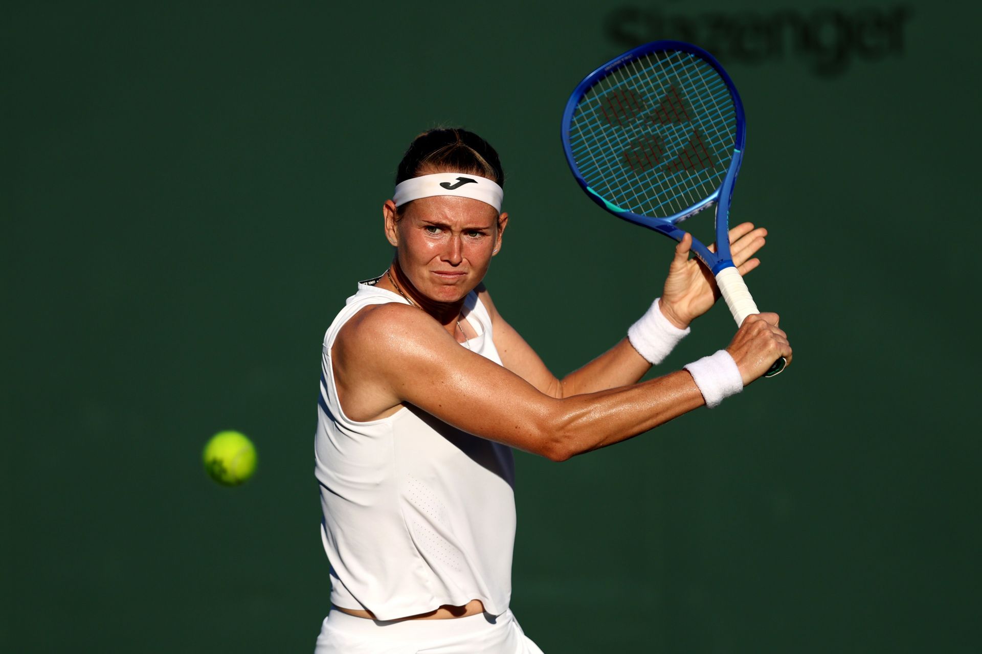 Marie Bouzkova at Wimbledon 2025. (Photo: Getty)