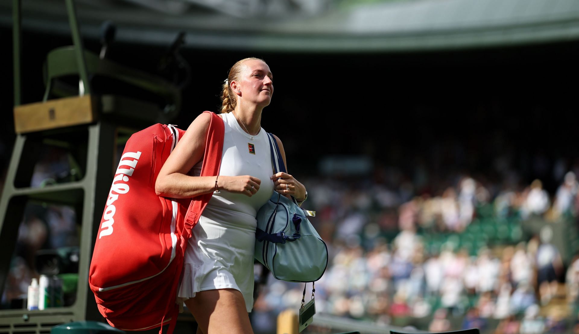 Two-time champion Petra Kvitova played her final Wimbledon. (Source: Getty)