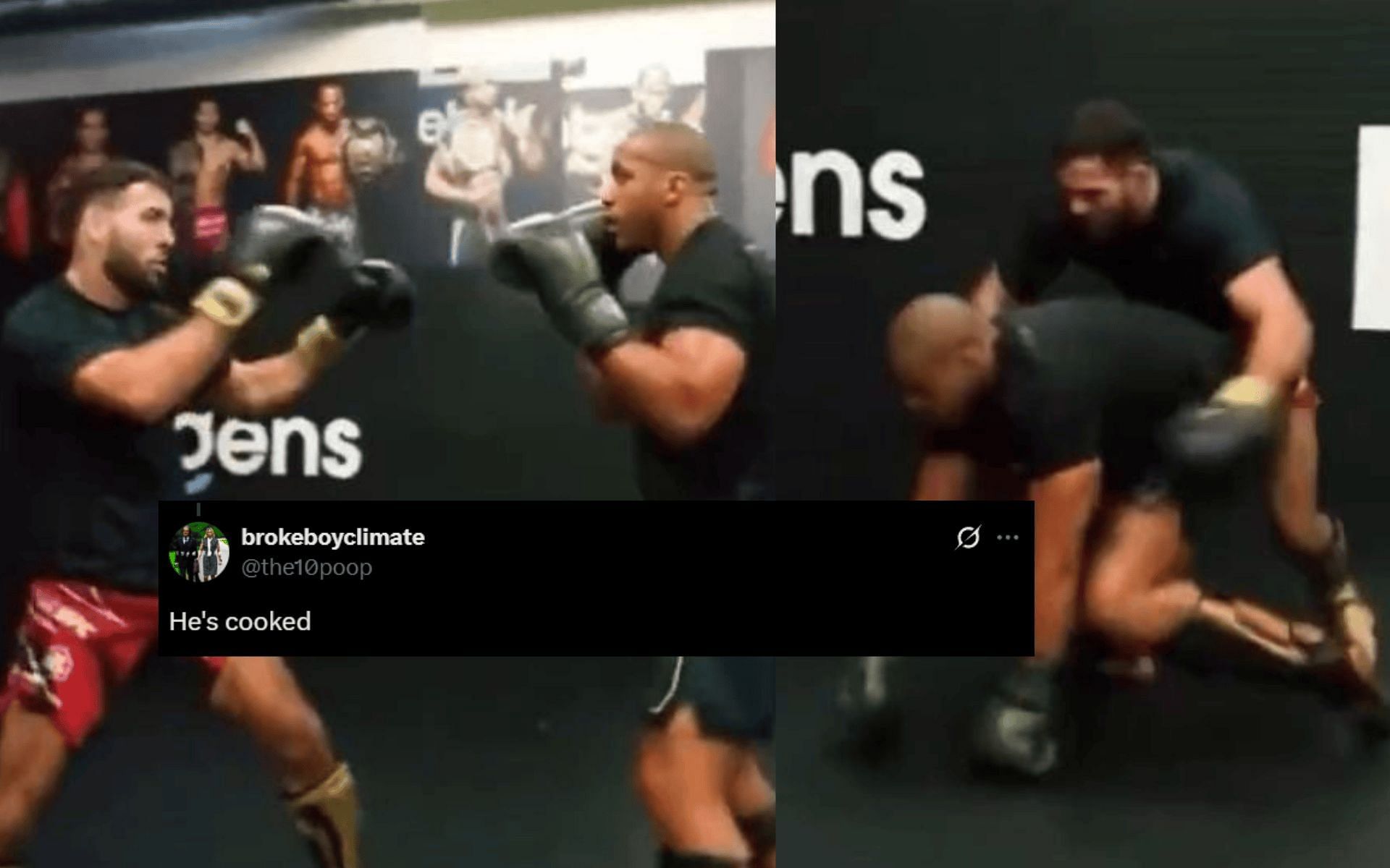 Fans react to Ciryl Gane training with Nassourdine Imavov. [Images courtesy: @Home_of_Fight on X]