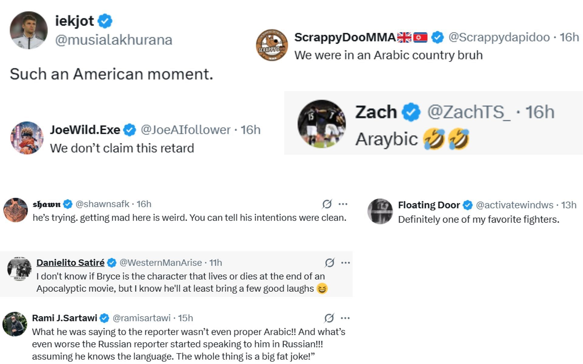 Fan reactions [Screenshots courtesy: @RedCorner_MMA on X]