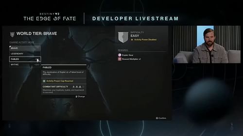 Destiny 2 world difficulty tiers (Image via Bungie)