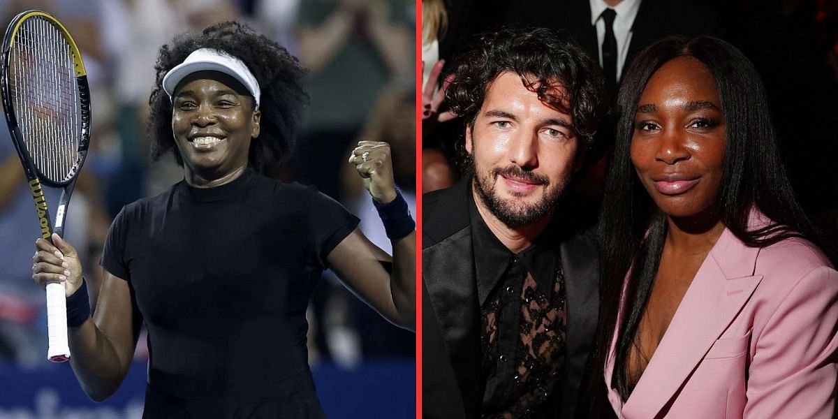 Venus Williams (left), Andrea Preti and Venus Williams (right), Sources: Getty