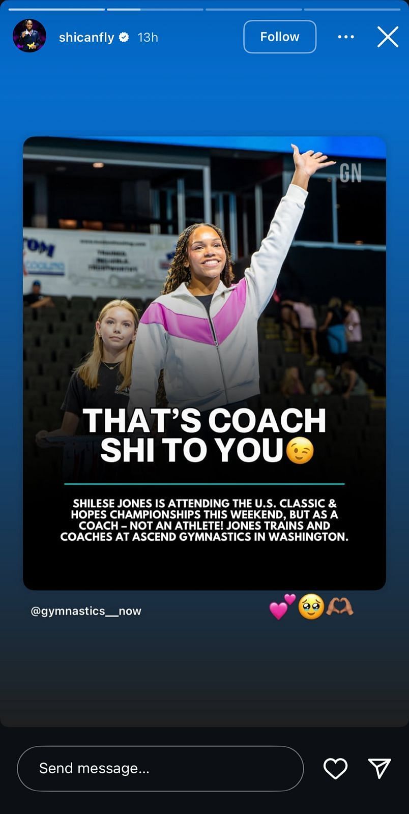Still taken from Jones&#039; Instagram (source: @shicanfly/Instagram)