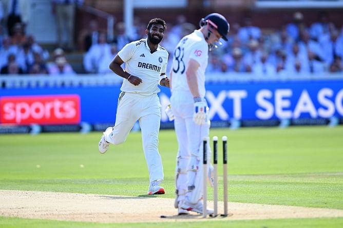 Jasprit Bumrah castles Harry Brook for 11 with a nip-backer on Day 1 of ENG vs IND 2025 3rd Test [Watch]