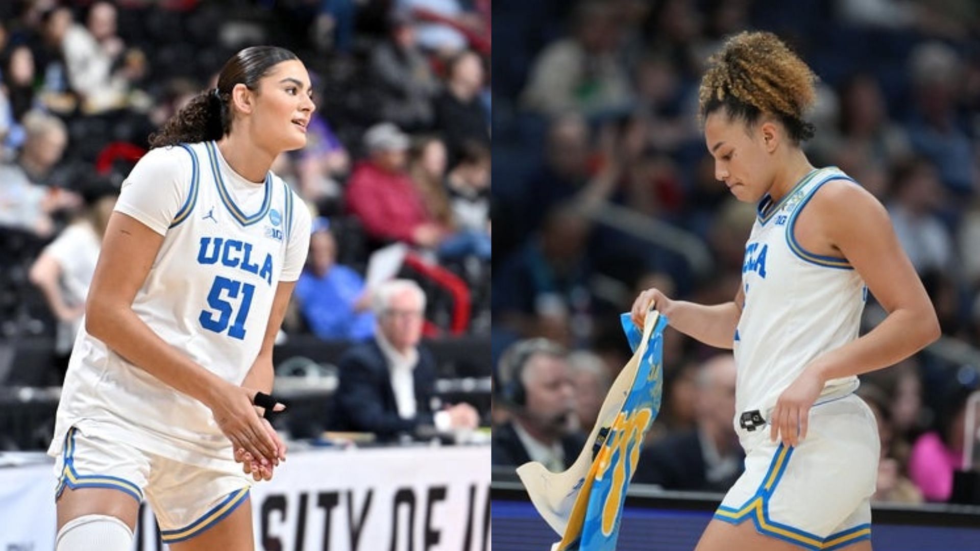UCLA Bruins stars Lauren Betts and Kiki Rice 