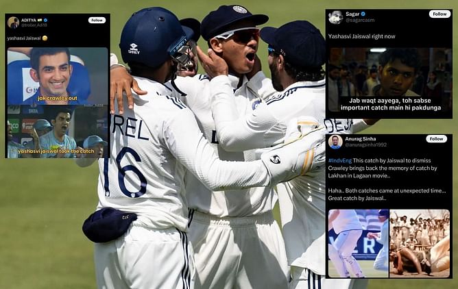 "Brings back the memory of catch by Lakhan in Lagaan" - Fans react as Yashasvi Jaiswal takes sharp catch on Day 4 of ENG vs IND 2025 3rd Test