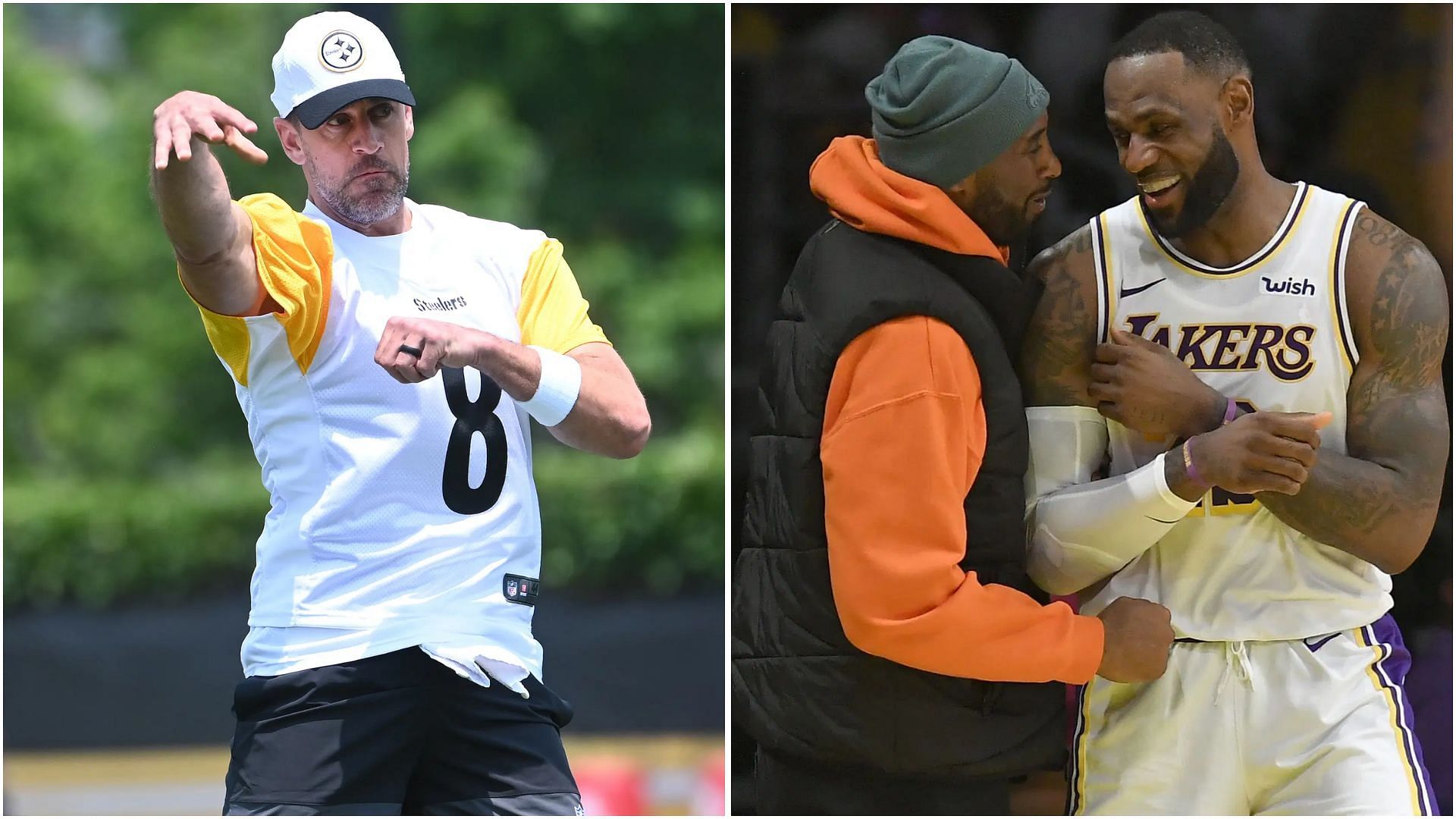 Fans react to Aaron Rodgers making savage Kobe Bryant vs LeBron James declaration. (Photos: IMAGN and GETTY)