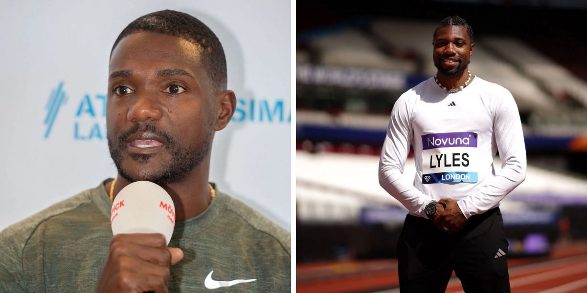 Justin Gatlin recently pointS out Noah Lyles