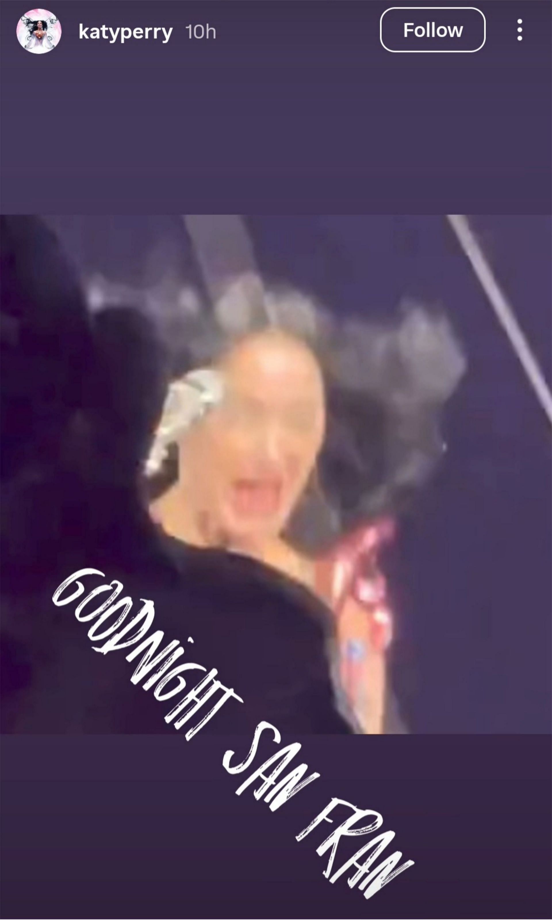 Katy Perry reacted to the recent mishap, (Photo via Instagram/@katyperry)