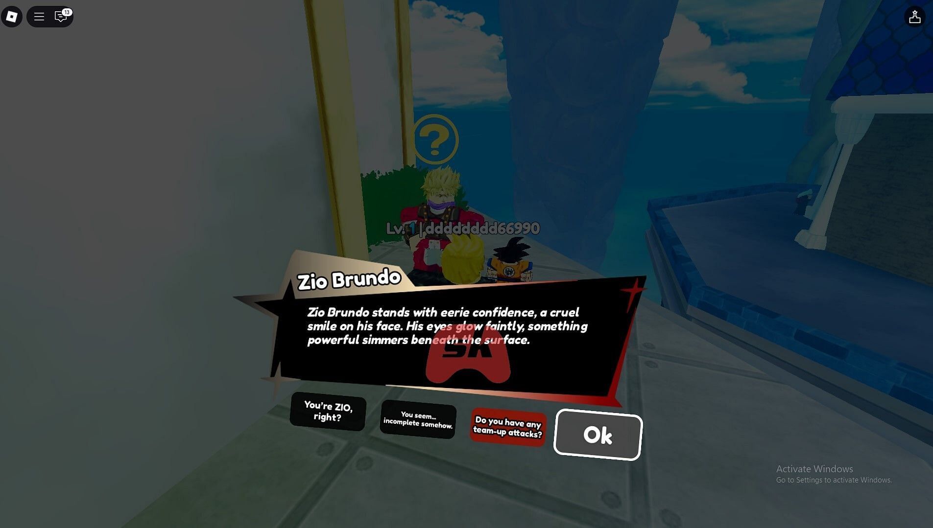 Zio Brundo (Image via Sportskeeda Gaming || Roblox)