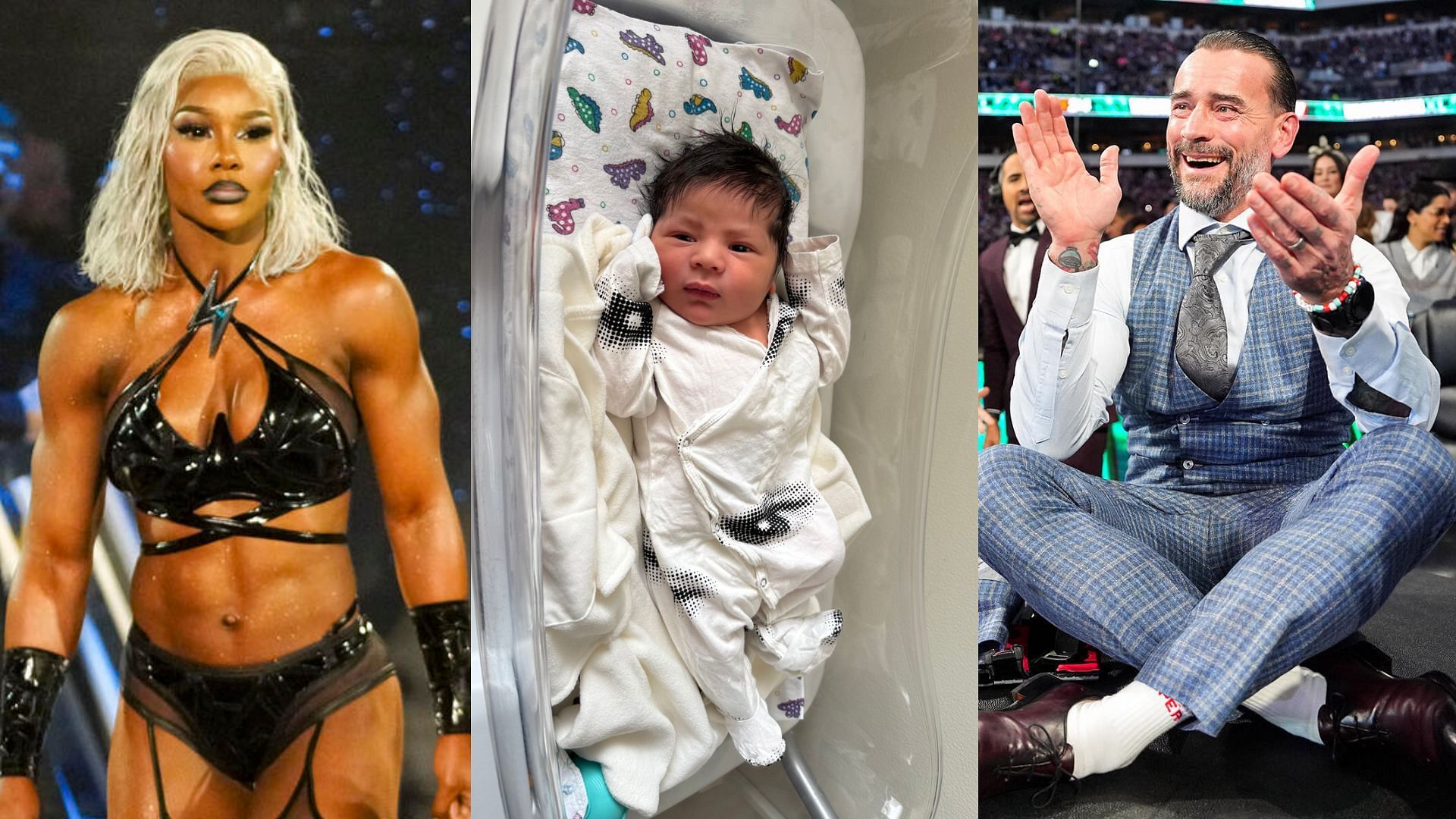 Former AEW stars Jade Cargill and CM Punk sent their wishes. (Image credits: wwe.com &amp; Danhausen