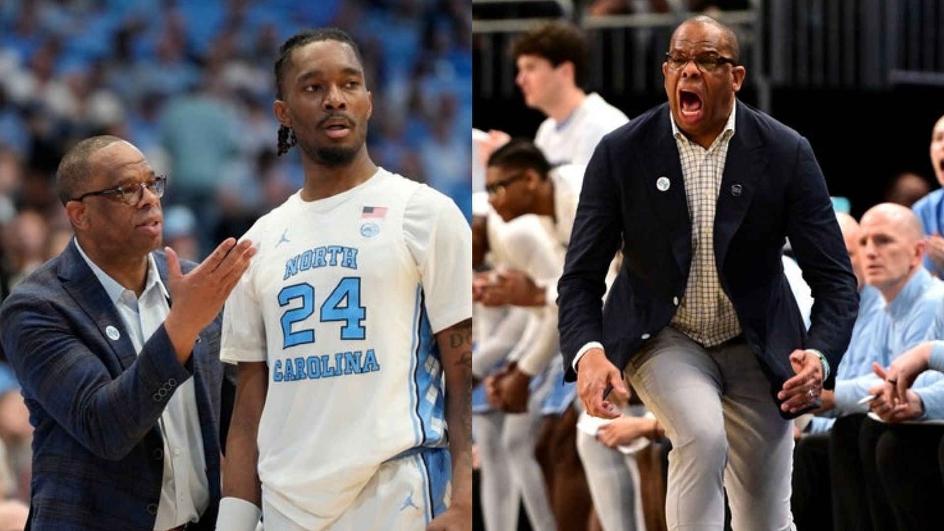 North Carolina coach Hubert Davis 