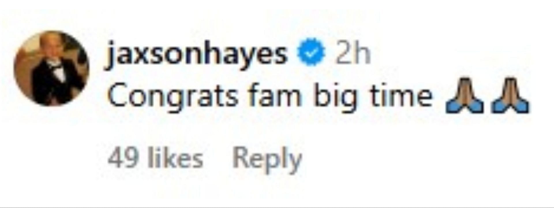 LA Lakers center Jaxson Hayes was happy for the pair.