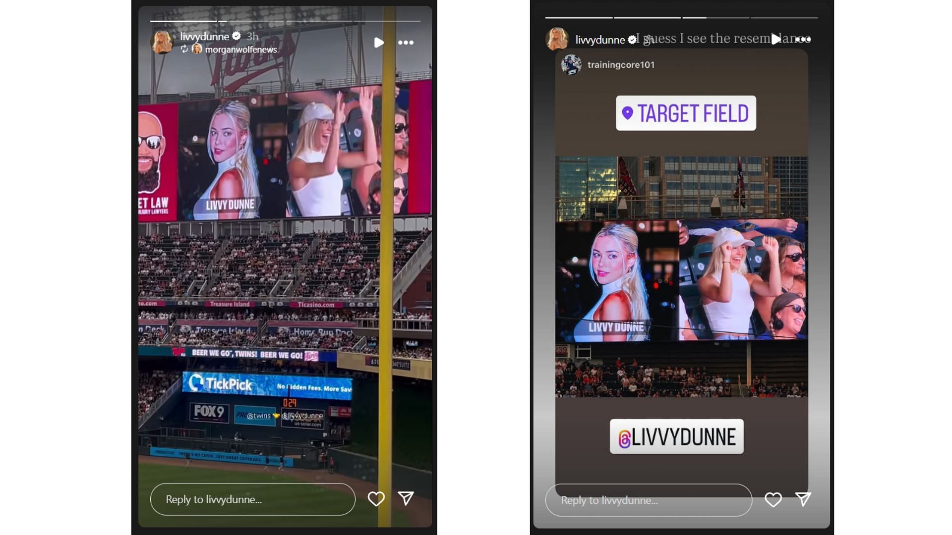 Olivia Dunne&#039;s stories on her Instagram (Source: Instagram @livvydunne)