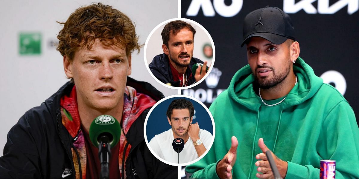 Nick Kyrgios reacts as Jannik Sinner named smartest player on tour (Image Source: Getty)