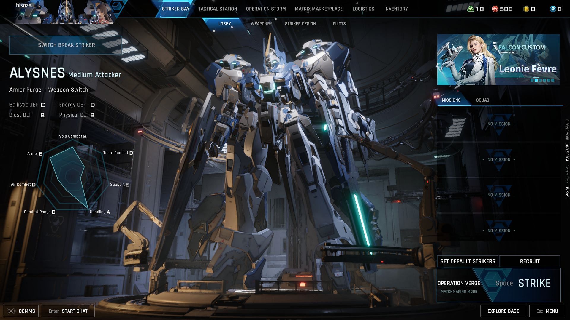 Alysnes in Mecha BREAK (Image via Amazing Seasun Games)